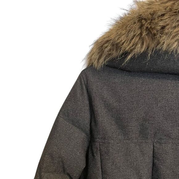 Prana Heather Grey Insulated Jacket with Removable Fur Collar MED - Picture 7 of 10